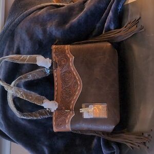 Trinity Ranch concealed carry purse/ brown leather